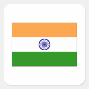 India – Indian National Flag Square Sticker