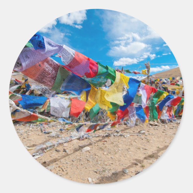 India, Jammu & Kashmir, Ladakh, Namshangla Pass Classic Round Sticker (Front)
