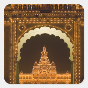 INDIA, Karnataka, Mysore : Majaraja's Palace (b. 3 Square Sticker
