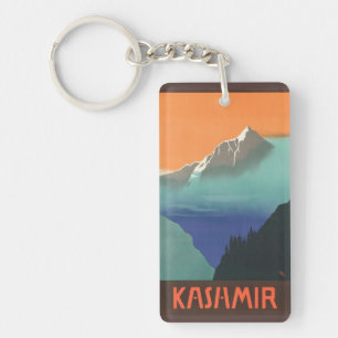 India (Kashmir) Travel Poster key chain