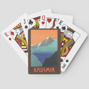 India (Kashmir) Travel Poster playing cards