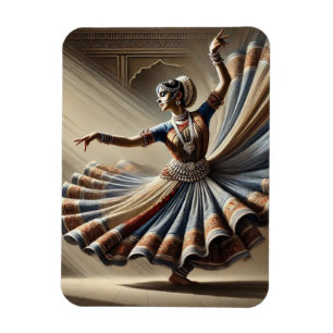 India Kathak Dancer Travel Magnet