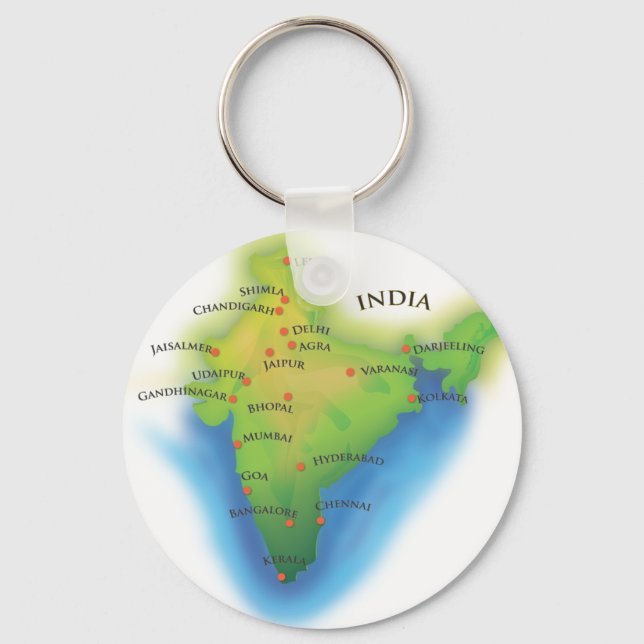India Key Ring (Front)