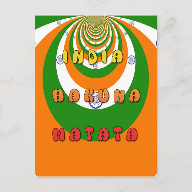 INDIA MATATA HAKUNA POSTCARD (Front)