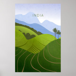 India Minimal Travel Poster