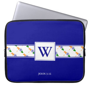 INDIA Monogram Christian Bible Laptop Sleeve