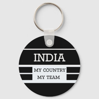 India My Country My Team Concept Key Ring