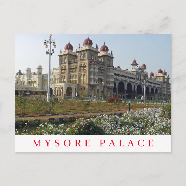 India Mysore Palace view postcard (Front)