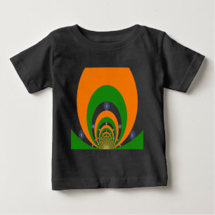 India National Flag Colours Kaleidoscope Baby T-Shirt