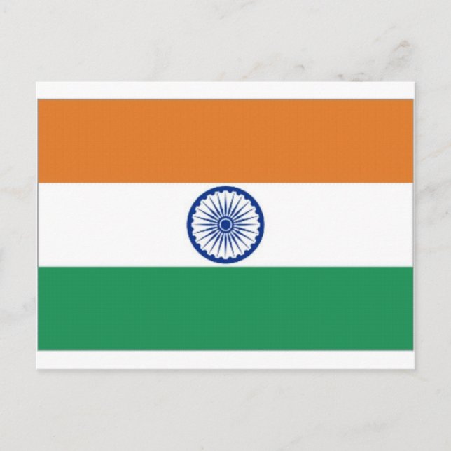India National Flag Postcard (Front)
