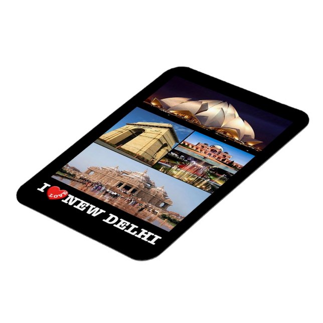 India - New Delhi - I Love - Magnet (Left Side)
