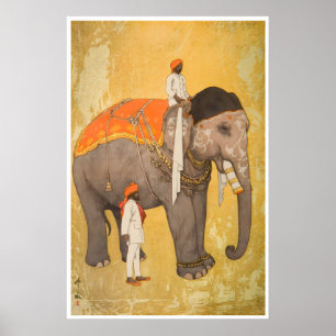 India Painting Elephant Print Indian ArtA