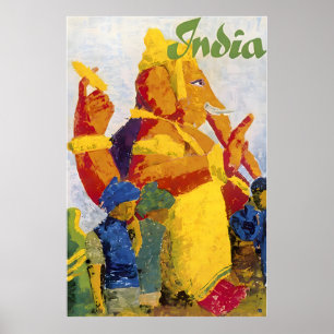 India Painting Ganesh Print Hindi Art