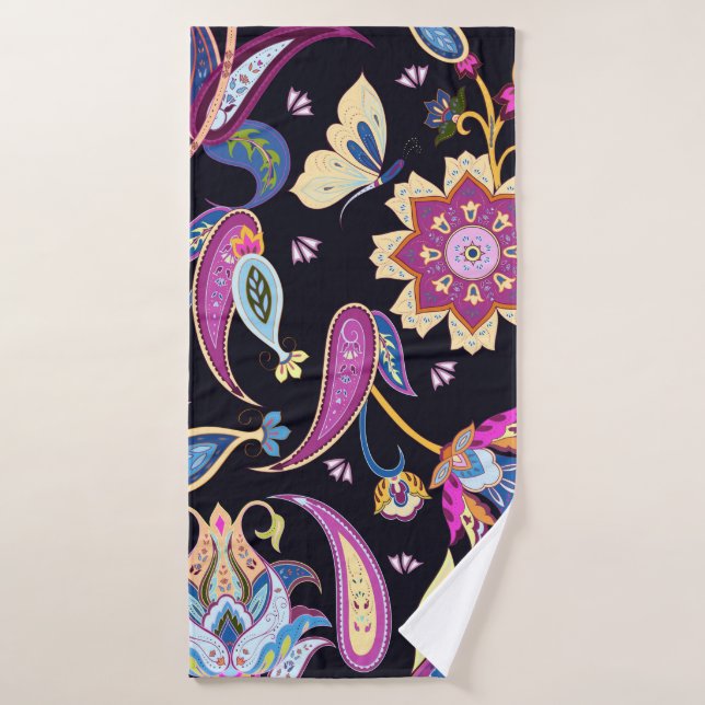 India paisley pattern bath towel (Bath Towel)