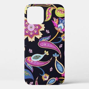 India Paisley Seamless Floral Ornament iPhone 12 Case
