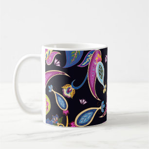 India Paisley Seamless Floral Ornament Coffee Mug