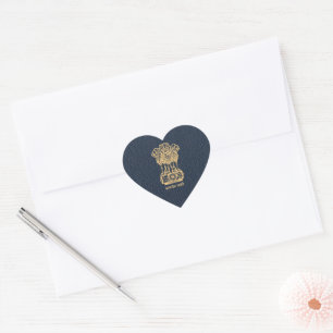 India Passport Heart Sticker