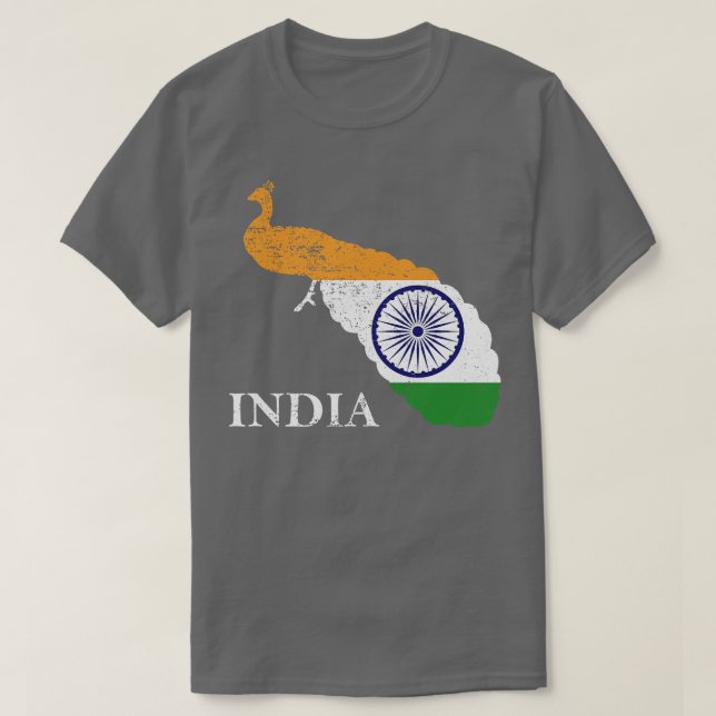 India PeaFlag T-Shirt (Design Front)