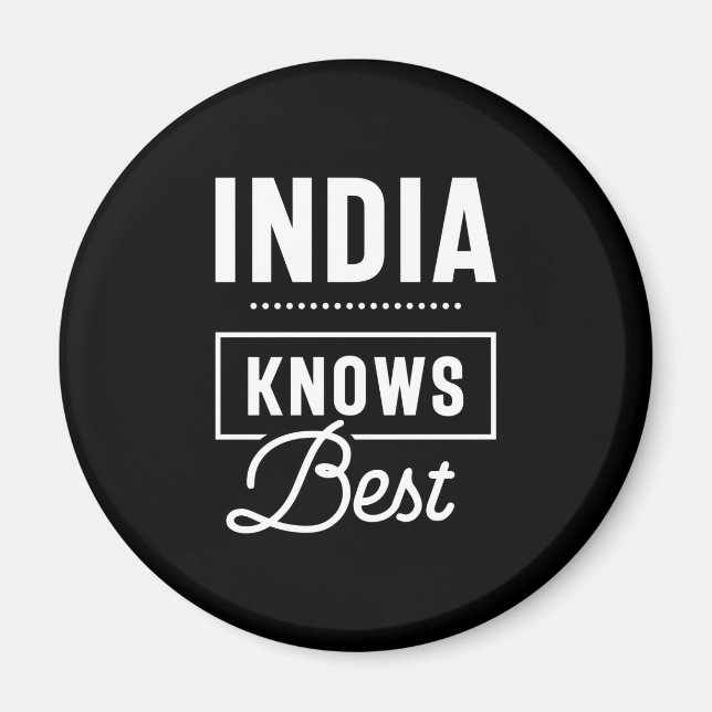 India Personalised Name Birthday Gift Magnet (Front)