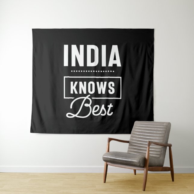India Personalised Name Birthday Gift Tapestry (In Situ (Horizontal))