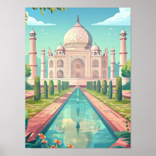India Print India Illustration Taj Mahal Print Taj