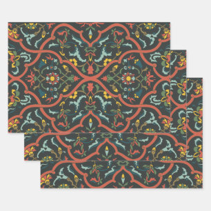 India print pattern wrapping paper sheet