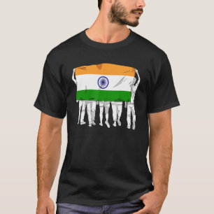 India Proud Flag Day Hindi Country Ashok Chakra Hi T-Shirt