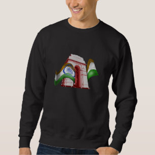 India Proud Flag Day Hindi Indian Heart Love Hindu Sweatshirt
