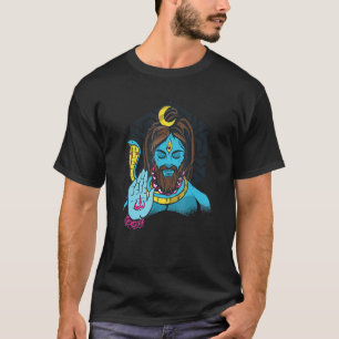 India Proud Flag God Hindi Sikh Moon Hindus Shiva  T-Shirt