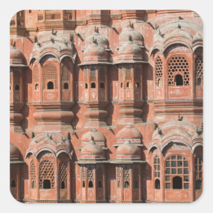 INDIA, Rajasthan, Jaipur: Hawa Mahal (Palace of Square Sticker