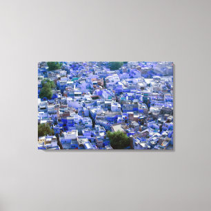 INDIA, Rajasthan, Jodhpur: Blue City of Jodhpur Canvas Print