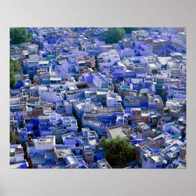 INDIA, Rajasthan, Jodhpur: Blue City of Jodhpur Poster (Front)