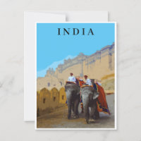 India Retro Style Elephants Travel