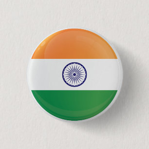 India  Round Icon Flag 3 Cm Round Badge