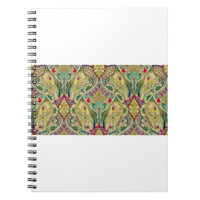 India seamless paisley pattern, decorative border. notebook (Front)