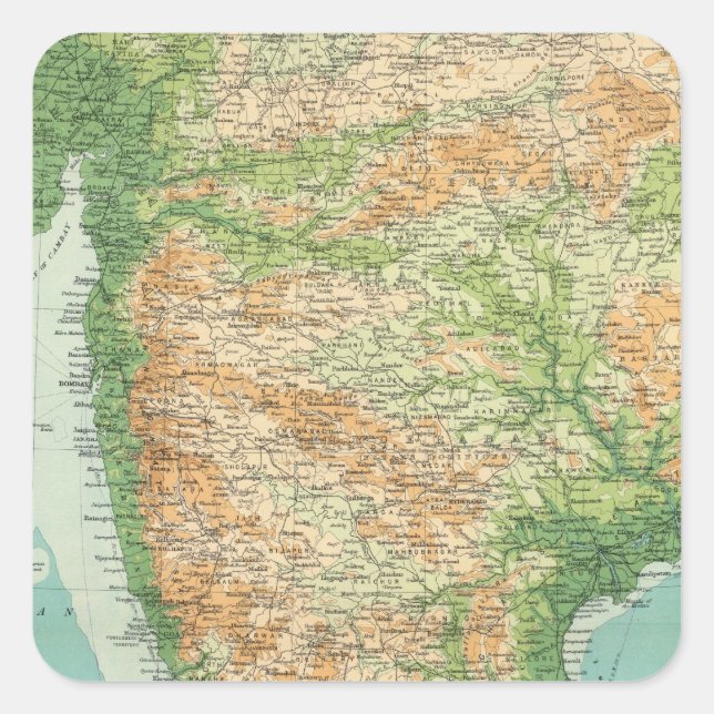 India southern section square sticker (Front)