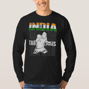 India Table Tennis Support Indian Ping Pong Team T-Shirt