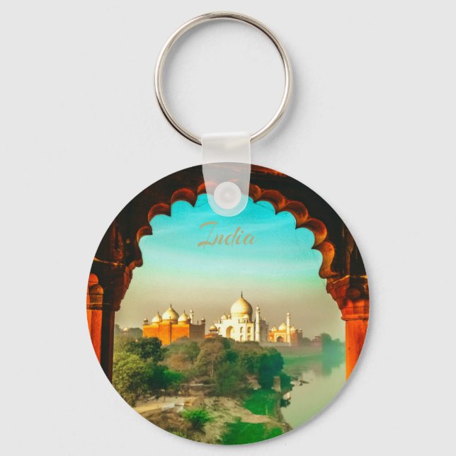 India Taj Mahal Key Ring (Front)
