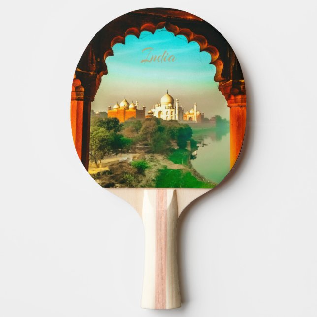 India Taj Mahal Ping Pong Paddle (Front)