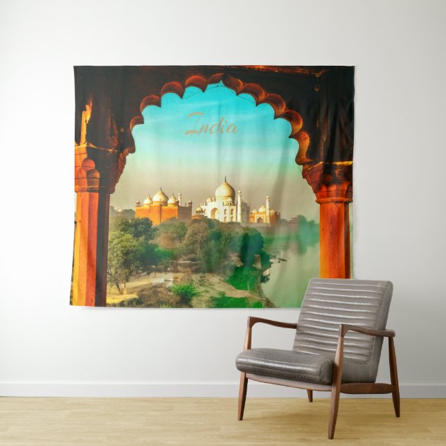 India Taj Mahal Tapestry (In Situ (Horizontal))