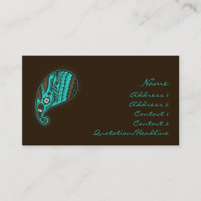 India! Teal • Profilecard Business Card (Front)