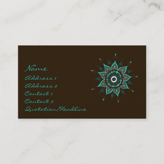 India! Teal • Profilecard Business Card (Front)