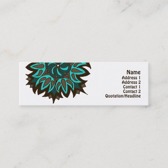 India! Teal • Profilecard Mini Business Card (Front)