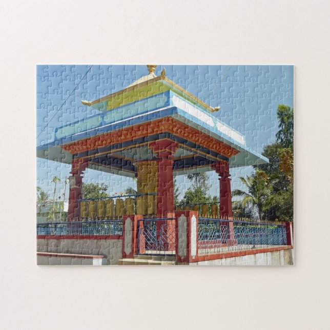 India Tibetan prayer wheel view puzzle (Horizontal)
