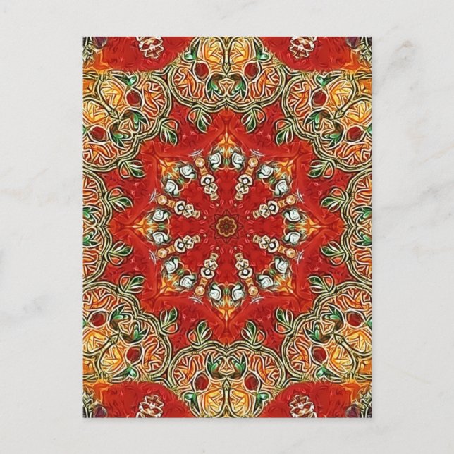 India Tile Mandala Postcard (Front)