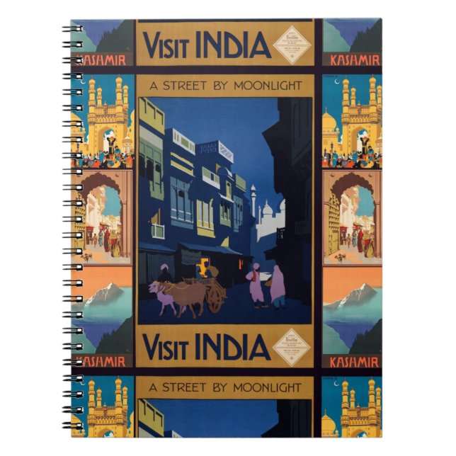 India Travel Poster collage notebook (Front)