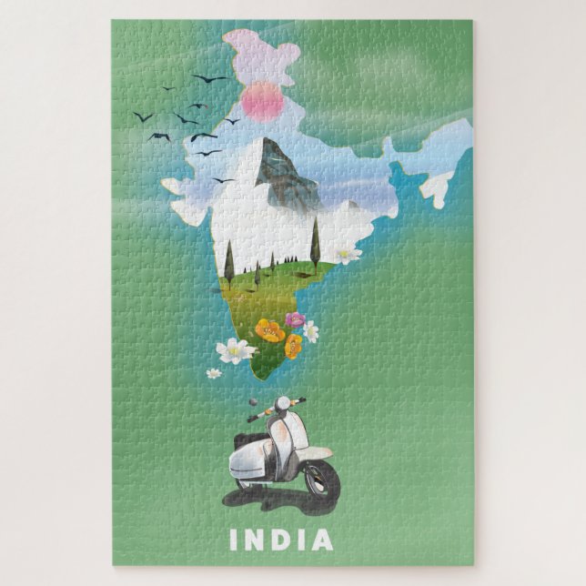 India travel poster jigsaw puzzle (Vertical)