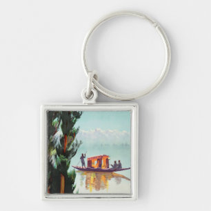 India Travel Poster key chain