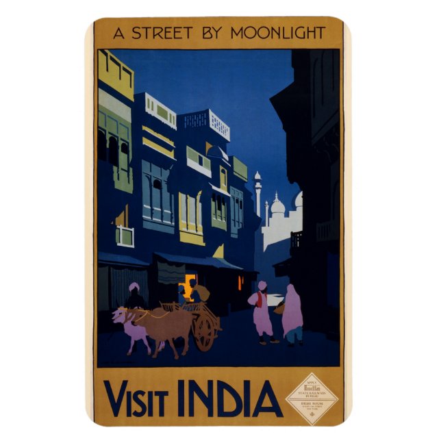 India Travel Poster magnet (Vertical)