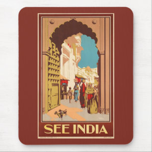 India Travel Poster mousepad
